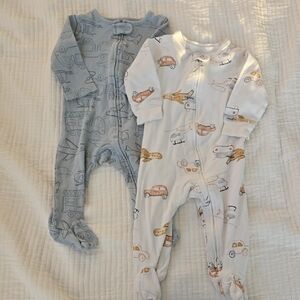 Carter's Blue and White Kids Footies